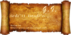 Grüll István névjegykártya